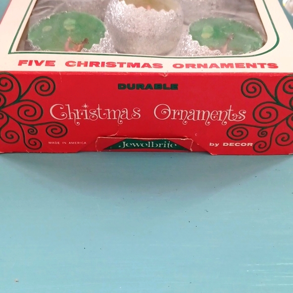 Jewelbrite Set 5 Ornaments in Box Christmas Kitsch Angels - Picture 2 of 7